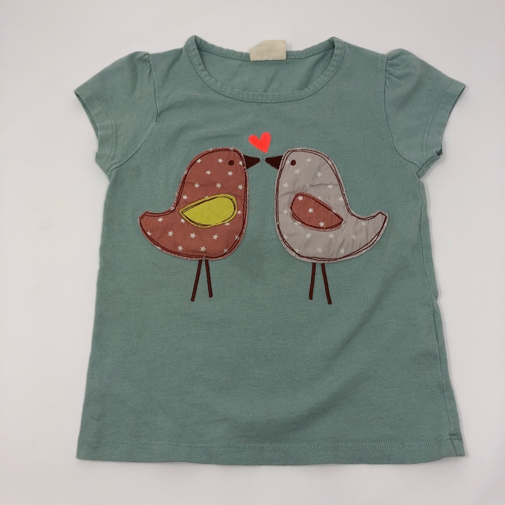 🌿HP!🌿 Mini Boden 4 - 5 Y love birds big appliqué